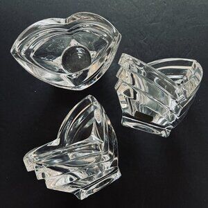 VINTAGE MIKASA Set of 3 Art Deco Votive Candleholders EUC